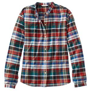 NWOT Signature Lightweight Flannel Shirt, Collarless